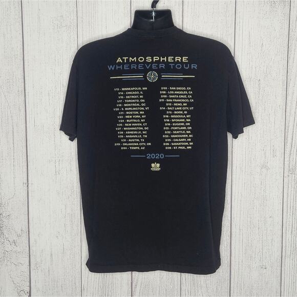 Rhymesayers Atmosphere Wherever Tour 2020 Black T-Shirt, sz XL - Picture 3 of 5